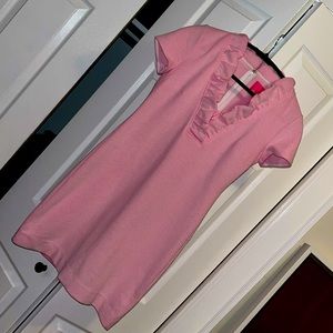 Pink and white striped ruffle dress BNWT